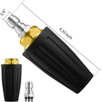 4000 PSI Turbo Nozzle Pressure Washer Pressure Washer Tips 1/4" Quick Connect with 7 Power Washer Nozzle Tips Kit Multiple Degrees (0, 15, 25, 40, 65, Rinse1, Soap2) for Car Concrete Brick