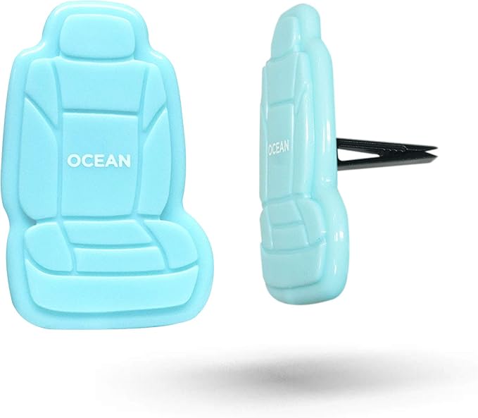 FH Group Air Freshener Vent Clips, Mini Car Seat Covers Design, (Ocean Scent)-8PK