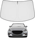 Proadsy 2026 Upgrade Front Windshield Sun Shade Foldable Sunshade Protector Custom Fit 2014-2018 Mazda 3 Accessories