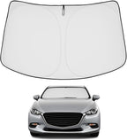 Proadsy 2026 Upgrade Front Windshield Sun Shade Foldable Sunshade Protector Custom Fit 2014-2018 Mazda 3 Accessories
