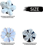 Bling Daisy 3-Pcs Crystal Flower Air Vent Clips - Rhinestone Cute Car Air Freshener Clips & Decor