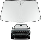 Proadsy Windshield Sun Shade for Hyundai Tucson 2026 2025 2024 2023 2022 Front Window Sunshade Protector Foldable Sun Visor Blocks UV Rays Keep Car Cooler