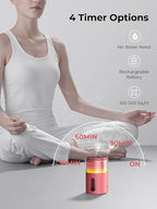 Waterless Diffuser for Essential Oil: Mini Battery Scent Diffuser for Room&Home&Car with 9 Colors LED Light - Aroma Cool Mist Machine Bright Red