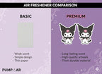 PumpCar 2 pieces cute cat double-sided hanging cartoon cherry-scented funny car air freshener Cool hanging for rearview mirror Car Interior Accessories Gifts