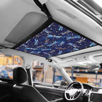 Car Roof Storage Bag Blue Dragonfly Print Car Seat Back Hanging Bag Multi-Purpose Car Bag Storage Box Organizer Pouch Pocket Inner Car Accessories Compatible with Most Vehicles