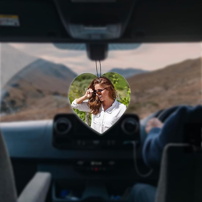 Custom Air fresheners with Picture,Personalized Air Freshener for Car,Cute Hanging Car Air Fresheners for Women,Double-sided Photo Printing Hanging Car Scents 30 scents available