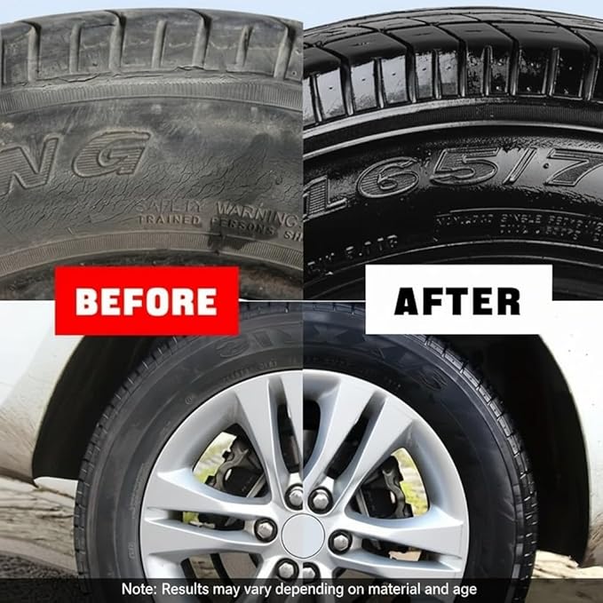 Car Interior Plastic Restorer Black, 5.3 Oz Car Trim Restorer with Sponge Applicator, Long-Lasting Waterproof Formula to Restore Faded Plastic & Rubber for Automotive