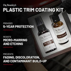 Dr. Beasley's Plastic Trim Coating Kit for Autos - Permanent Ceramic Nano Coating for Exterior Plastic, Blocks UV, Resists Marring and Etching, Makes Cleaning Fast and Easy
