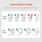 KEYOOG Car Seat Covers Leather Full Set Universal 5-Seater Waterproof Breathable Nappa, Compatible with Honda Civic, Toyota Camry Corolla, Nissan Rogue Sentra, Fit for Front Rear Seats Most Sedans SUV