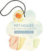 One Fur All Pet House Car Air Freshener - Sunwashed Cotton Pack of 4 - Non-toxic Car Air Freshener - Pet-Friendly Air Freshener For Small Spaces & Car - Hanging Odor Eliminating Air Freshener