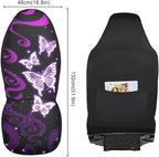 Butterfly Car Seat Covers Set of 2,Purple Butterflies Abstract Design Universal Auto Front Seat Protector Vehicle Seat Cushion Cover for Women Men Cute Car Accessories Fit for Car SUV Truck