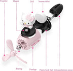 Car Air Freshener, Cute Pink Cat Pilot Vent Clip Interior Accessories, Rotating Propeller Automotive Air Outlet Fan Creative Cartoon Air Fresheners for Car (Pink)