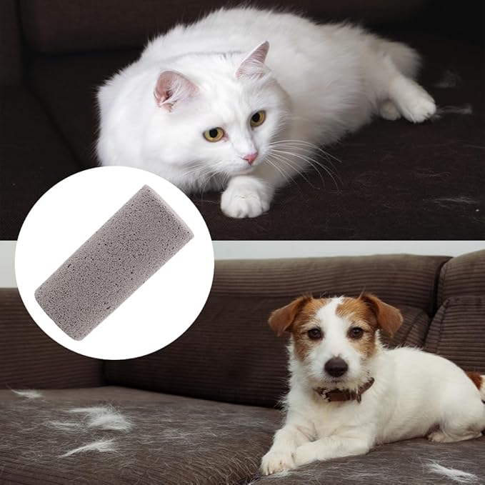 2 Pack Pet Hair Remover for Cat Hair Removal, Pet Fur Remover Pumice Stone for Dog Hair Removal, Remove Dog Cat Hair Quickly from Carpet, Furniture, Car, Bedding and Clothing