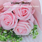 Mini Car Vent Clip Air Freshener, Aesthetic Floral Soap Rose Bouquet Diffuser Decor, Reusable Essential Oil Aroma Pad, Cute Car Accessories Gift for Women (Style I)
