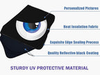 Blue Eyes Car Windshield Sun Shade Foldable Sunshade Front Window Cover Sun Visor Protector Accessories (59x27.5 inches)