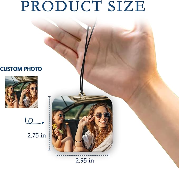 Custom Air Freshener for Car - Personalized Air Freshener for Car with Photo, Smell Air Fresheners with Picture for Hanging Ornaments (Unique Scented Gift)
