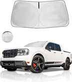 Windshield Sun Shade Fit 2026 2025 2024 2023 2022 Ford Maverick Hybrid, XL, XLT, Lariat Foldable Front Window Sunshade Accessories Truck Pickup Sun Visor UV Protector Heat Shield Window Cover