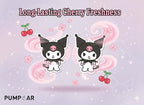 PumpCar 2 pieces cute cat double-sided hanging cartoon cherry-scented funny car air freshener Cool hanging for rearview mirror Car Interior Accessories Gifts