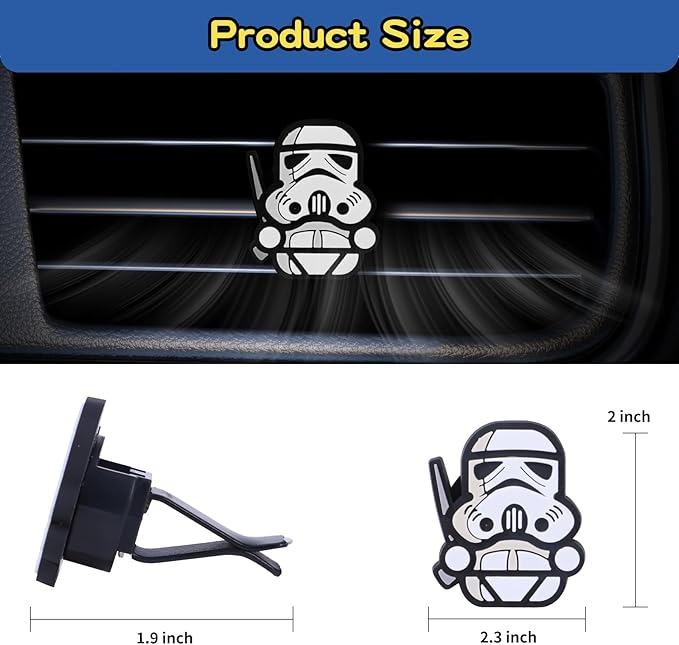 Air Vent Decoration - Cute Super Hero Decorative Vent Clip for Cars, Bedroom or Office [Stormtrooper]