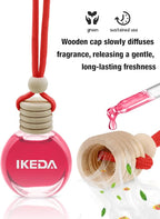Ikeda Car Air Freshener: Hanging Car Smell Air Freshener | 10ml Hanging Car Perfume | Long Lasting Fragrance | Strong Scents Diffuser for Auto Home (Bubble gum)