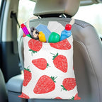 Car Trash Bag Car Garbage Bag Hanging Cars Trash Can, Waterproof Cars Back Seat Organizer for Vehicle Travelling Camping Strawberry Decor
