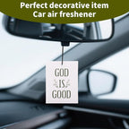 4pcs Christian Car Air Freshener, 3.15x2.36in/8x6cm Portable Cute Bible Verses Car Hanging Air Freshener with Pretty Bow and Floral Patterns for Cars Bathroom Dorm Books Decor(Green)