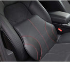 PU Soft Leather Lumbar Cushion,Car Seat Lower Back Support Pillow with Soft Memory Foam,Comfortable for Car Driving & Home Office Computer Chairs Back Pain Relief Corrects Posture