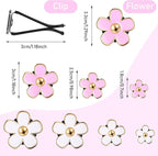 8PCS Daisy Flower Air Freshener Vent Clips - Cute Car Accessories for Women & Girls - Pink & White
