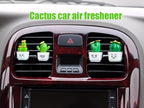 cute simulated plant shape aromatherapy vent car cactus air freshener, vent clip interior accessory, car scent freshener perfume aromatherapy clip (Cartoon)