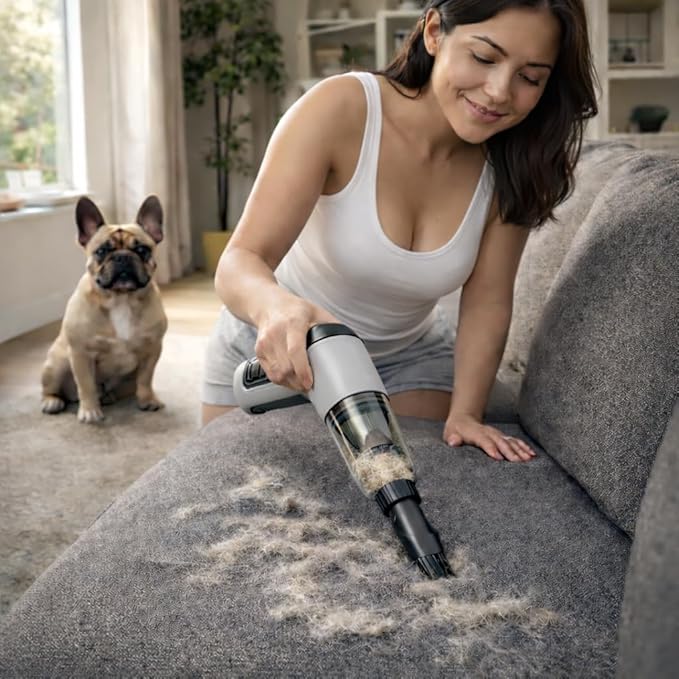 GajetNest Handheld Mini Portable Compact Car Vacuum Cleaner & Blower 3-in-1 with HEPA Filter, Lightweight Design, 25-Minute Running Time, Cordless Rechargeable Crevice Tool - 15000 PA Suction
