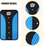 Bling Car Center Console Cover, Crown Crystal Rhinestones Vehicle Armrest Mat Protector, Anti Slip Sparkling Automotive Arm Rest Seat Box Cushion Pad Decor Accessories, Universal Fit (Blue)