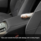 SXCY for 2025 2026 BMW X3 Armrest Cover for 2025 2026 BMW X3 (30 / M50 xDrive) Accessories 2025 2026 X3 Center Console Cover 2025 2026 X3 Middle Console Cover (Thin Cover with Black Line)