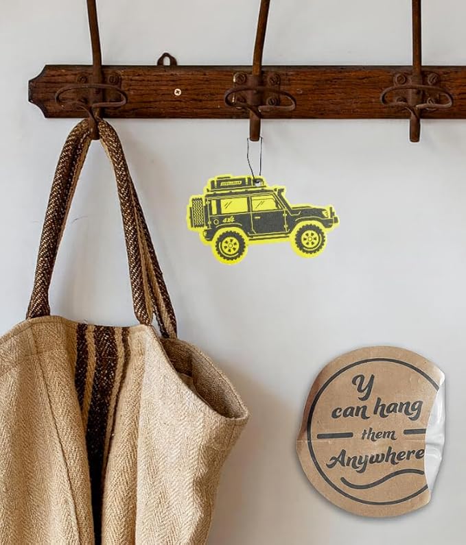 Outdoor Adventure Car Air Freshener 4 Pack Scented With Premium Oils By Fresh Fresheners (Overland SUV)