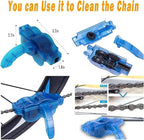 Bike Cleaning kit Precision Bicycle Cleaning Brush Tool Set Including Bike Chain Cleaner Brush, suitable for Mountain, Road, City, Hybrid,Dirt,BMX Bike and Folding Bike,8 Pieces