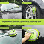 62'' Car Wash Brush Cleaning Kits with Long Handle Foldable Car Wash Brush Windshield Window Squeegee Car Washing Supply Set for All Car