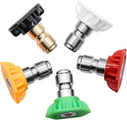 Pressure Washer Tips, Set of 5 Pressure Washer Nozzle Tips with Nozzle Holder, 1/4 Inch Quick Connect Power Washer Tips, 4000 PSI, Multiple Degrees Rinse Kit, Pressure Washer Accessories