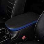 INTGET Center Console Armrest Cover for Toyota RAV4 Accessories 2025 2024 2023 2022 2021 2020 2019 Leather Middle Console Lid Cover Pad Protector Arm Rest Covering Car(Black with Blue)