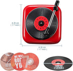 Record Player Car Vent Clips Air Freshener Retro Style Album Cover Car Air Conditioning Outlet Clip Fragrance Diffuser Car Interior Decoration Accessories, Red