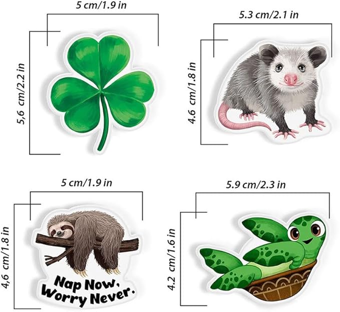 WIRESTER Set of 4 Fresh Scented Car Air Freshener Vent Clip, Decorative Accessories, Interior Decoration for Cars - Dogs, Cats, Animal