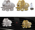 Tznyly Car Decor Car Fresheners For Women Bling Car accessory Car Air Outlet decor Bling Car accessory For Women Car Aromatherapy Car Air Vent Clip Charm Car air freshener Set of 2 elephants