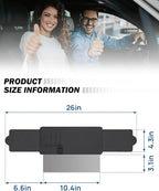 JOYTUTUS Polarized Sun Visor Extender for Car Sunshade Visor Extension, Adjustable Sun Visor Extender Anti-Glare, Safe Driving, Sun Visor for Car (2 Pack)