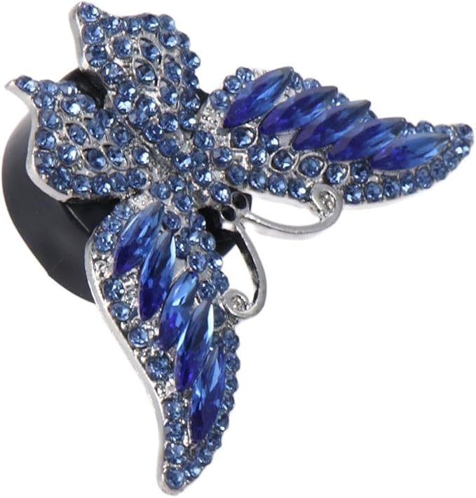 BYOBYO 2 Packs Blue Butterfly Vent Clips, Bling Interior Decor, Air Freshener, Cute Car Accessories for Girls Women, Gifts
