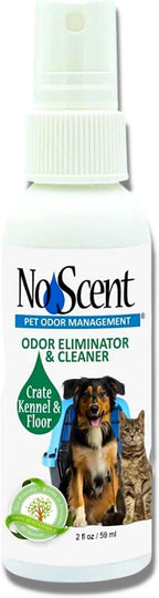No Scent Crate Kennel & Floor Cleaner for Dog Run, Cat Carrier, Hard Surface Pet Odor & Stain Management (2 Fl Oz / 59 mL)