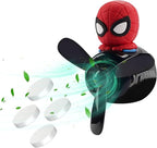 Car Air Freshener Cute Cartoon Hero Pilot Car Diffuser Rotating Propeller Automotive Air Outlet Fan Creative Car Perfume Decoration Men Cool Car Accessories
