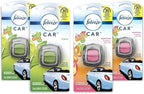 Febreze Car Air Freshener, 2 Gain Original and 2 Gain Island Fresh Scents, Odor Eliminator for Strong Odors (4 Count)