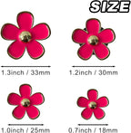 4 Pcs Metal Daisy Air Vent Clips Flower Car Air Freshener Clip Air Conditioning Outlet Clip Bling Charm Car Inter Decor Accessories for Girls Women