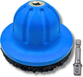 Professional Wheel Hub Grinder Kit - 6-Inch Silicon Carbide Disc with Cordless Drill Adapter - Universal Hub Cleaner for European Cars & Caravans - Tire Change & Rim Cleaning Tool