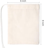 Cotton Bags Muslin Bags Sachet Bag for Home Supplies (6x8 Inch 10 Pack)