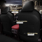 AOMSAZTO Custom Fit for Toyota CHR 2018 2019 2020 2021 2022 Full Set Faux Leather C-HR Seat Covers Compatible Airbag Black