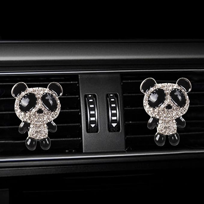 Lovely Panda Pattern Car Perfume Clip - Car Air Vent Freshener Fragrance Perfume Clip Diffuser - Car Air Freshener Interior - Car Aromatherapy Diffuser Car Decoration
